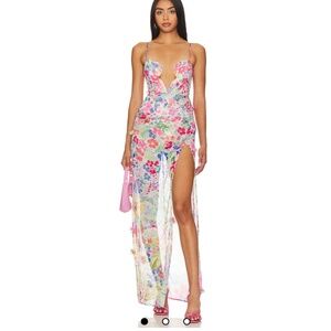 NWOT NBD Idres maxi dress in floral multi XS